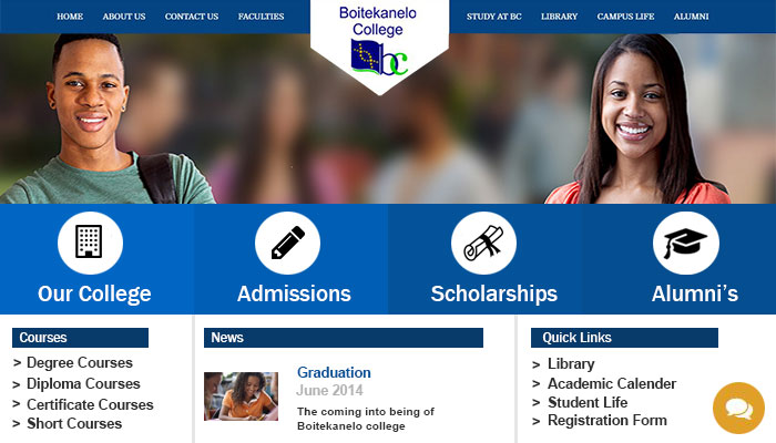 Dynamic Website for colleges